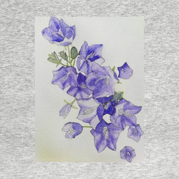 Harebells (campanula) watercolour painting by esvb